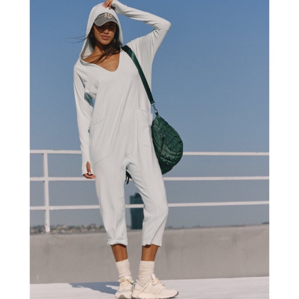 FP Movement by Free People Blue Hotshot Onesie Jumpsuit for Effortless Style